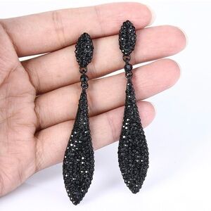 Elegant Black Drop Earrings